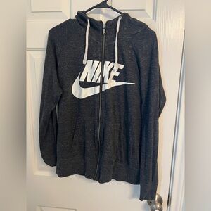 Nike Zip-Up Hoodie with White Logo